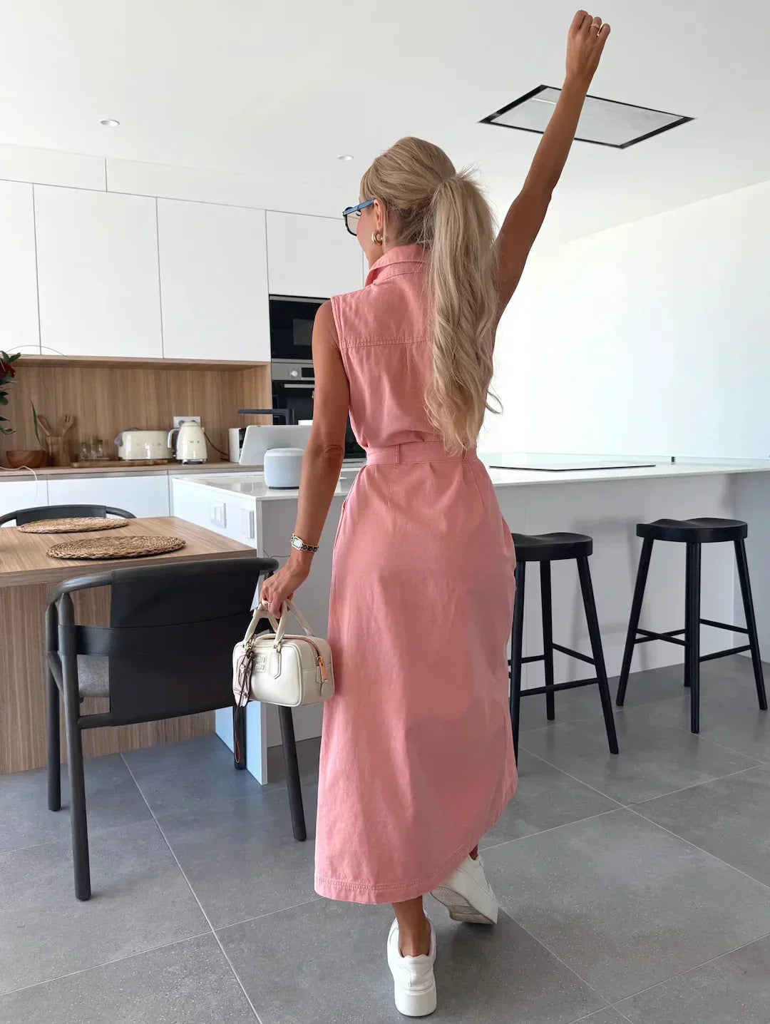 Jeanina | Long Denim Maxi Dress