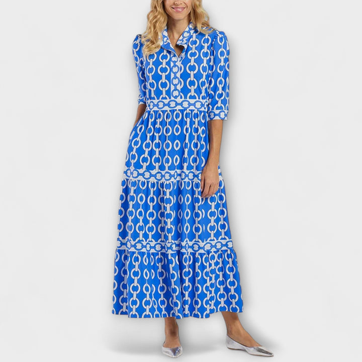 Donna - Midi Dress with Chain Pattern