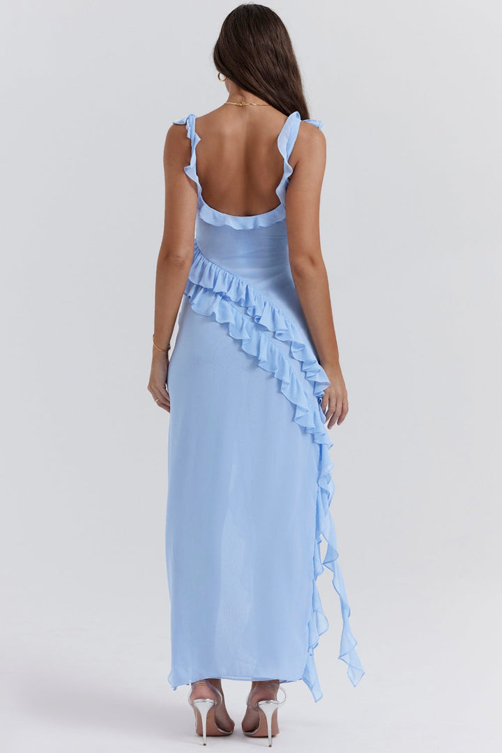 DALILA | LONG DRESS WITH RUFFLES