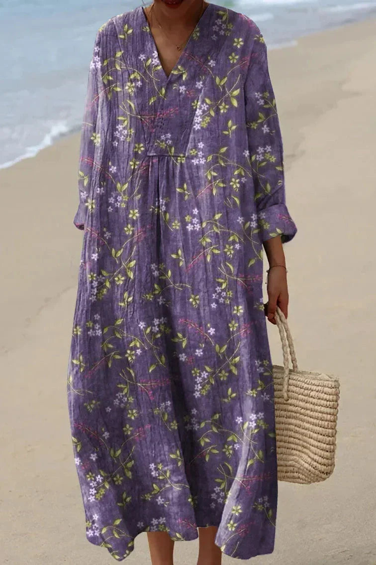 Art-Inspired Lavender Meadow Dress