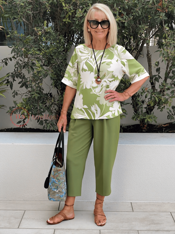 Améa | Printed Floral Pants Set