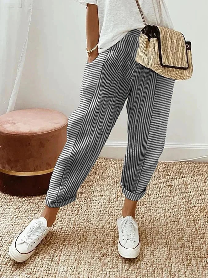 Amalia | Summer Striped Trousers