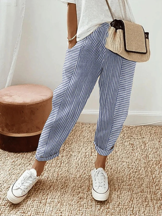 Amalia | Summer Striped Trousers