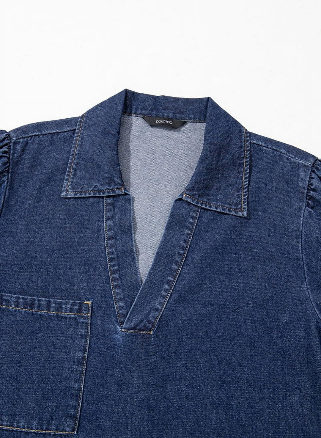 Jeanina® | Casual Babydoll Denim Dress