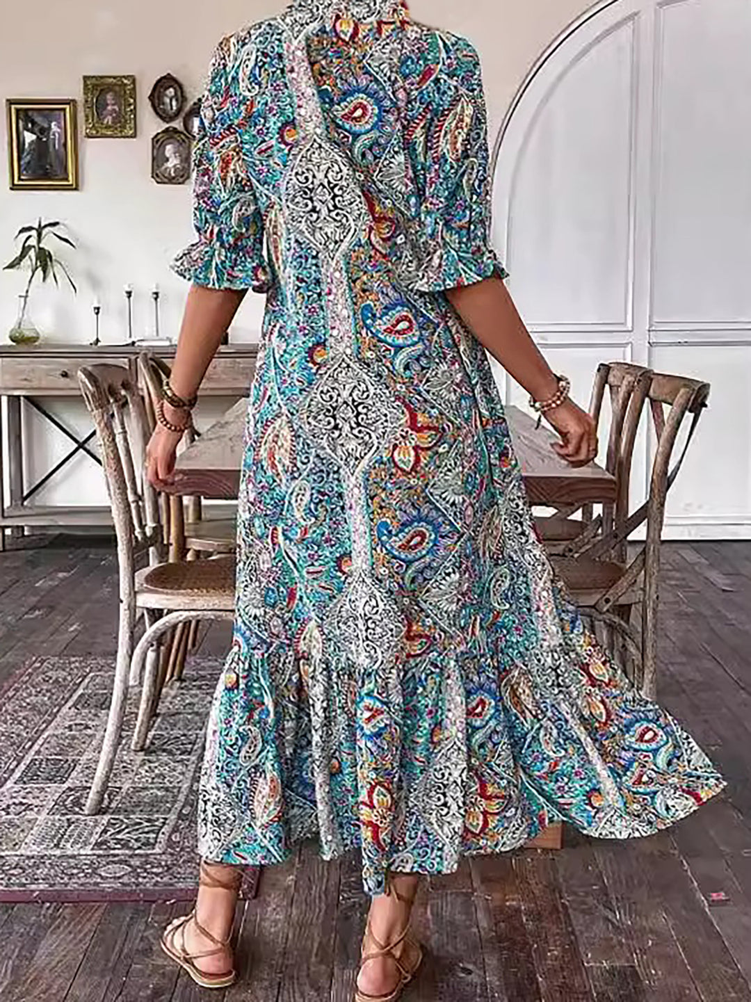 Farah | Vintage Print Tunic Dress