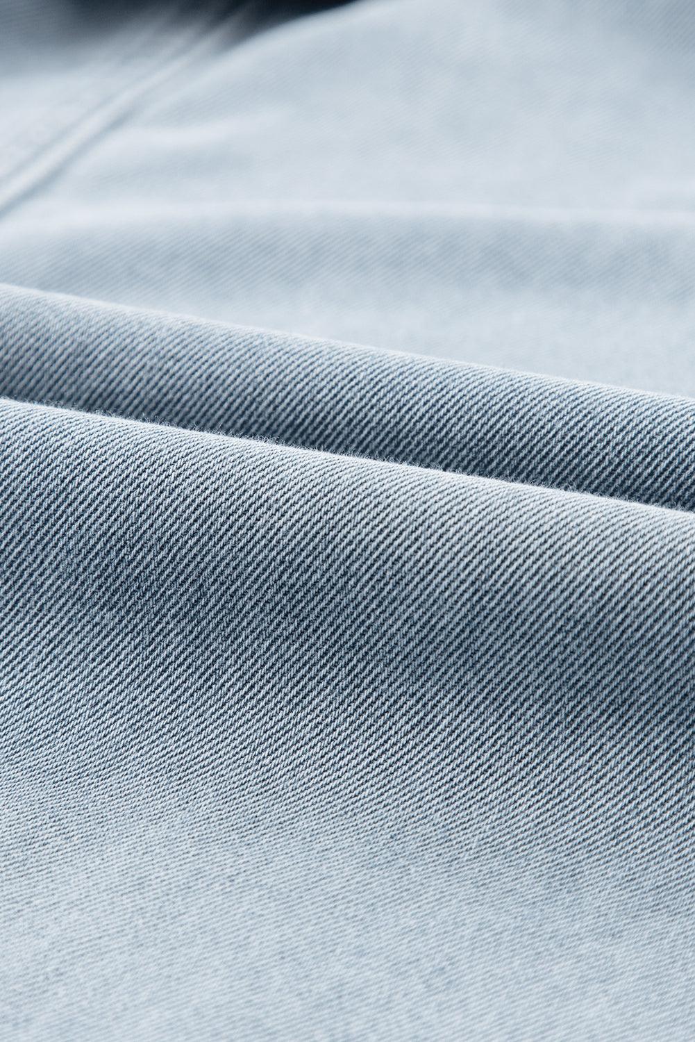 Jeanina® | Chic Denim Dress with Short Batwing Sleeves