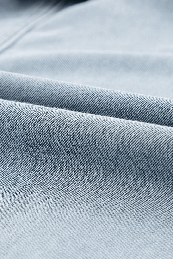 Jeanina® | Chic Denim Dress with Short Batwing Sleeves