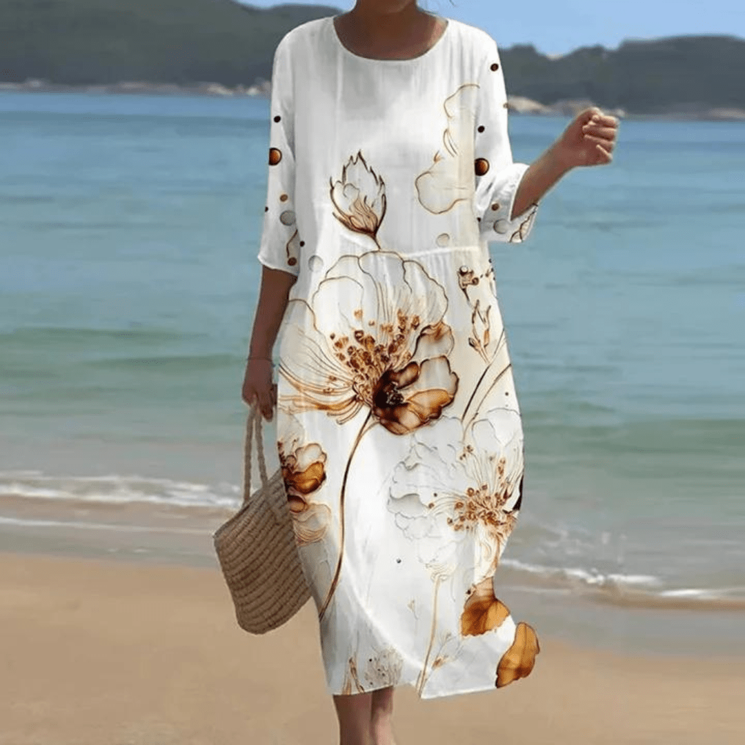 Eliza - Elegant Floral Print Dress
