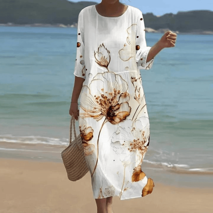 Eliza - Elegant Floral Print Dress