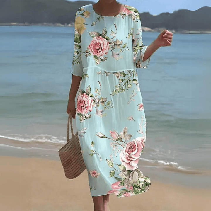 Eliza - Elegant Floral Print Dress