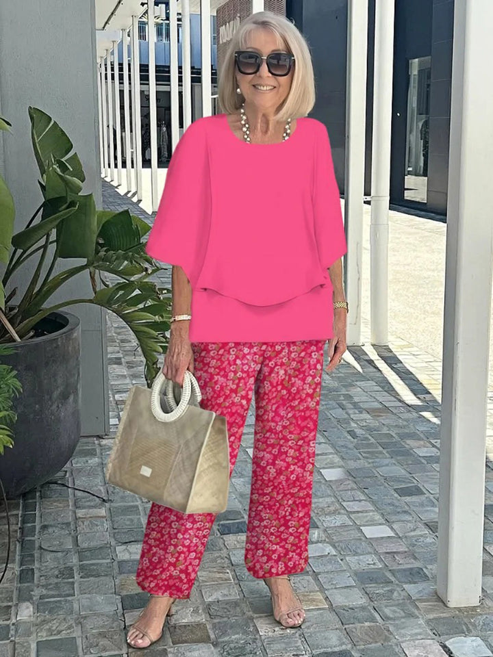 Améa | Printed Floral Pants Set