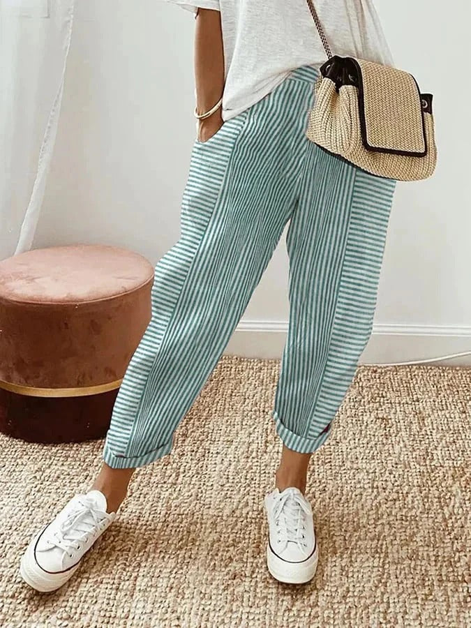 Amalia | Summer Striped Trousers