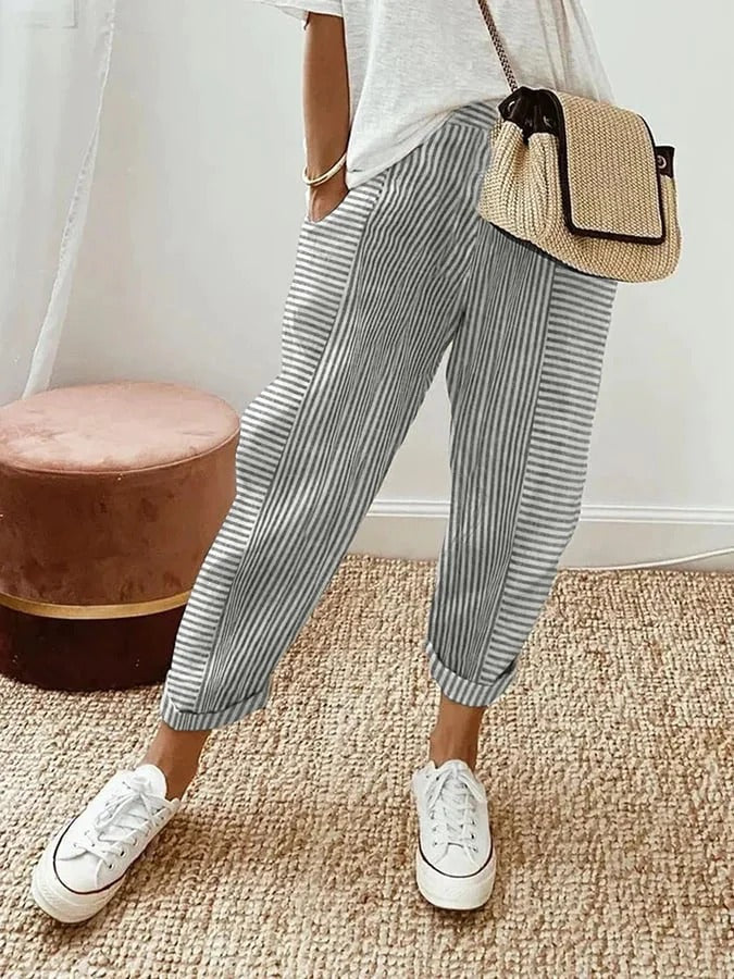 Amalia | Summer Striped Trousers