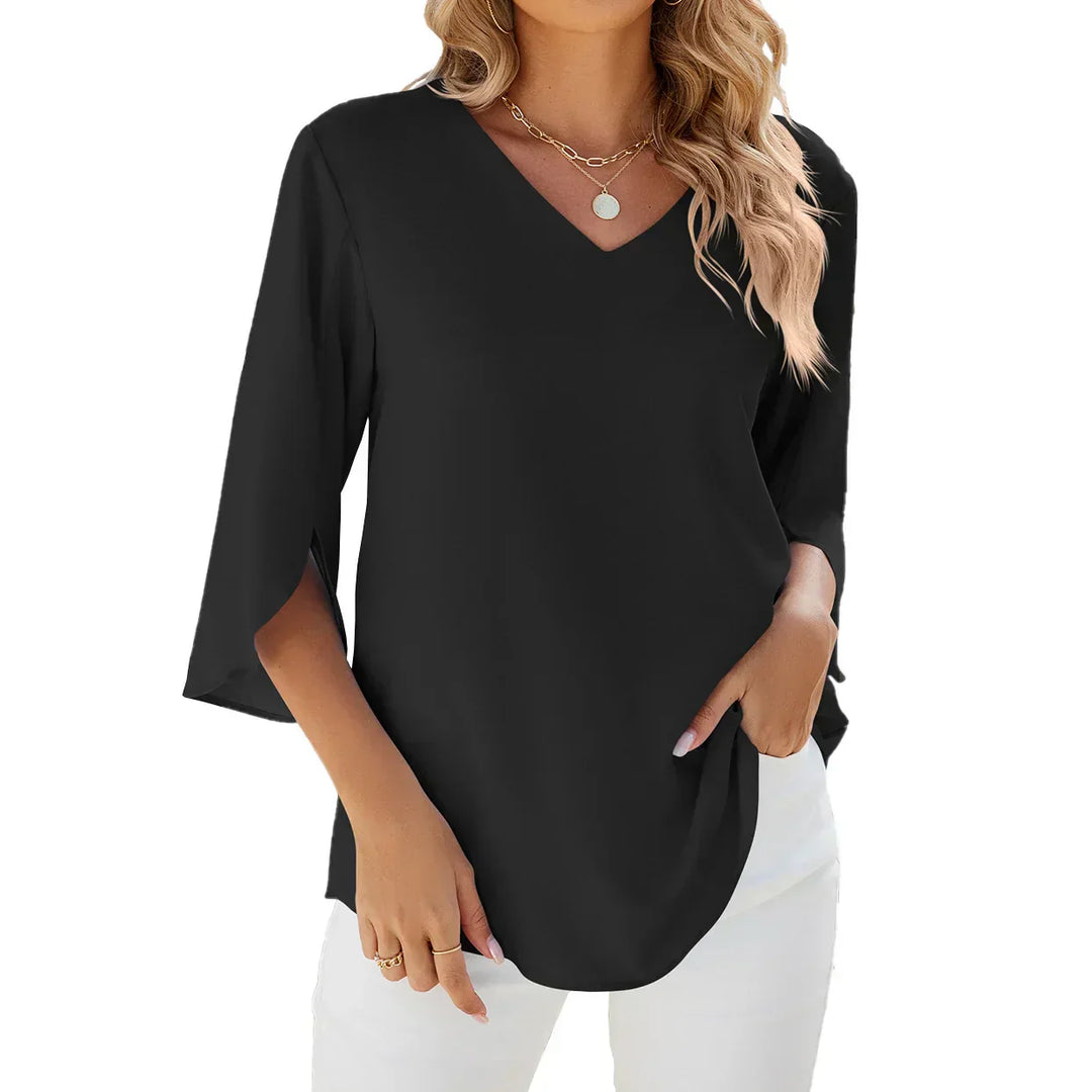 Helen | Elegant V-Neck Blouse