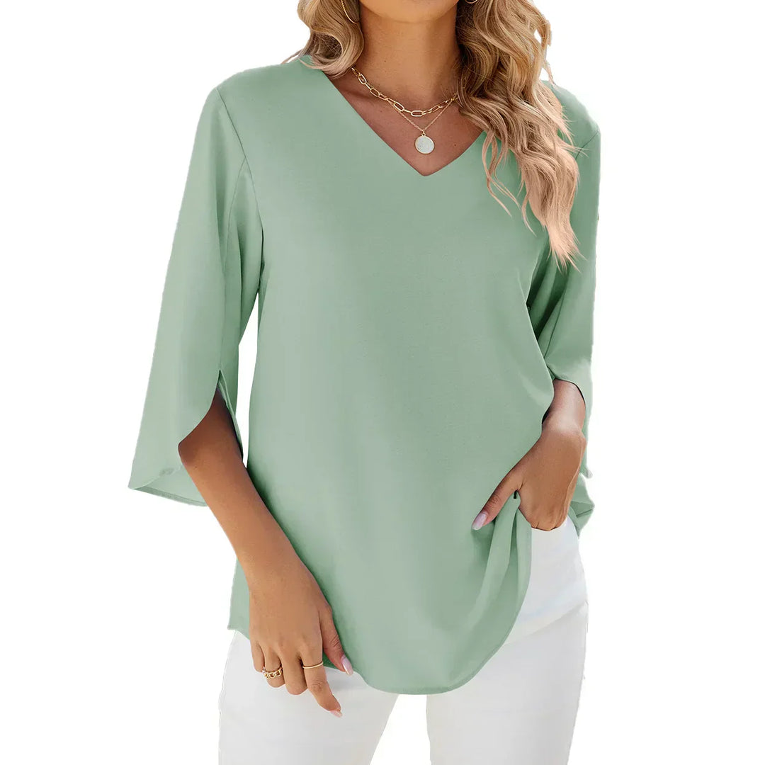 Helen | Elegant V-Neck Blouse