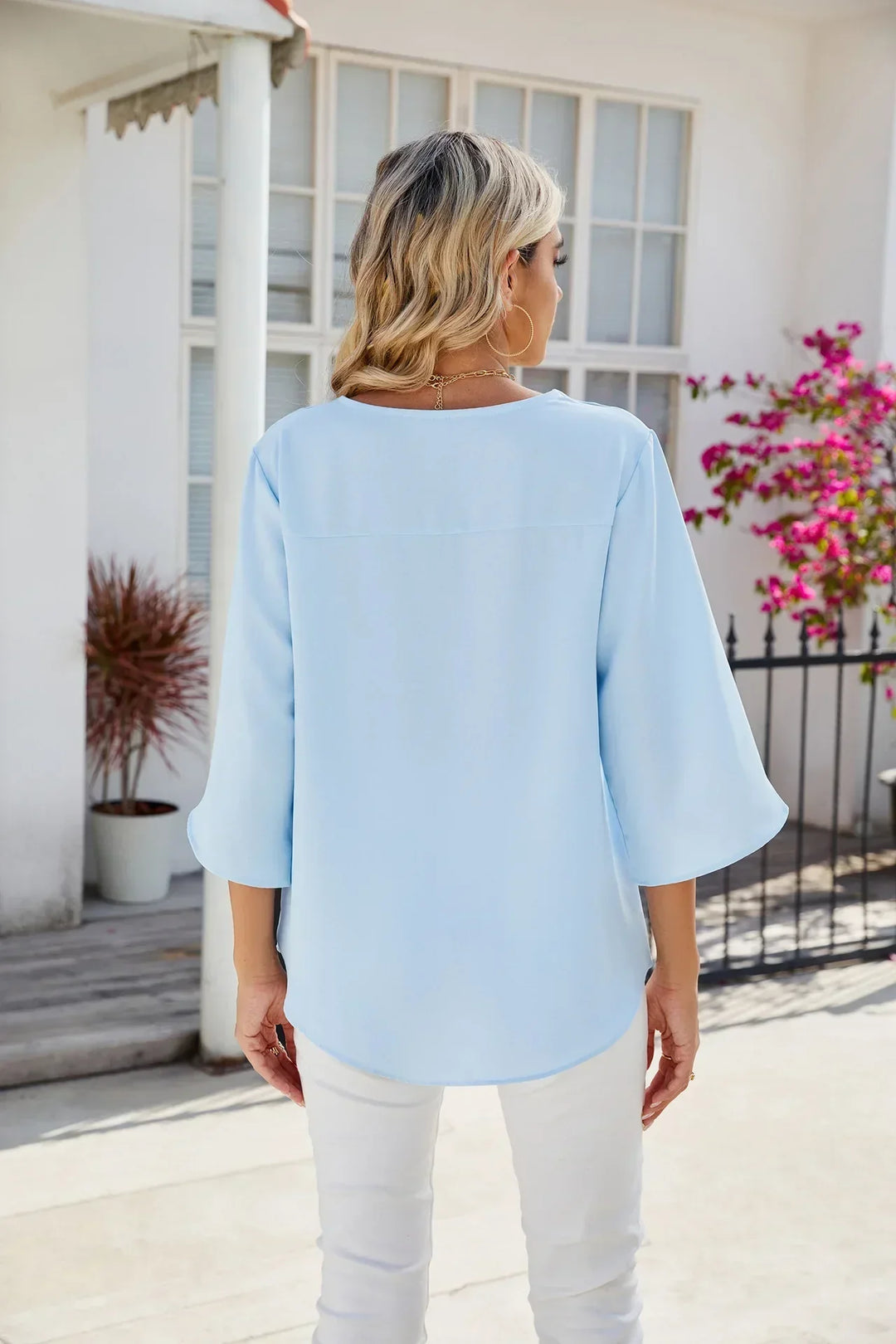 Helen | Elegant V-Neck Blouse