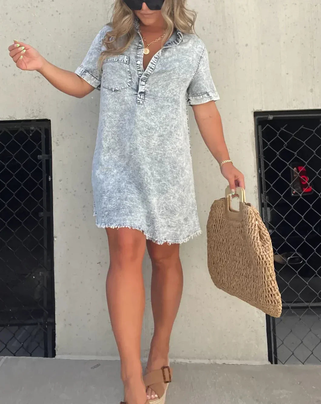 Adanni - Denim Shirt Dress Style