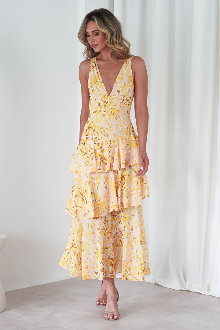 Marseille | Floral Print Maxi Dress