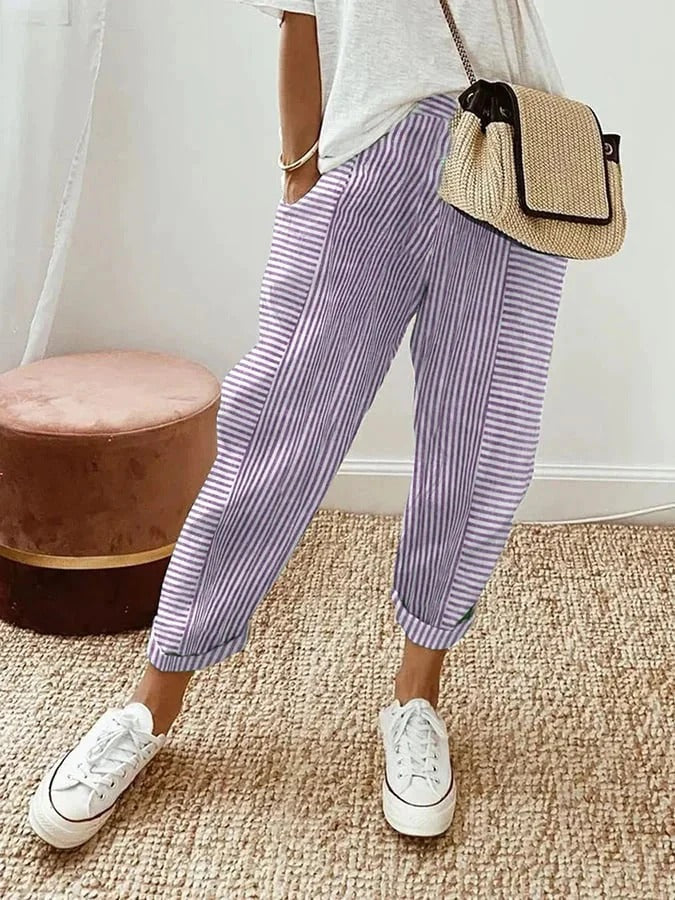 Amalia | Summer Striped Trousers