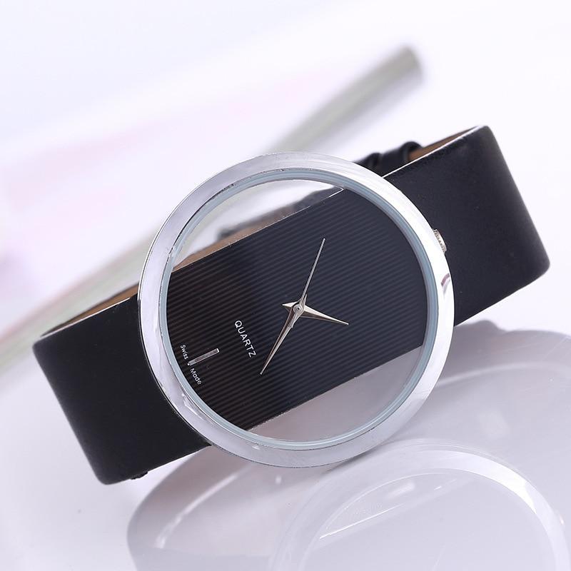 Chic Clear Dial Quartz Timepiece