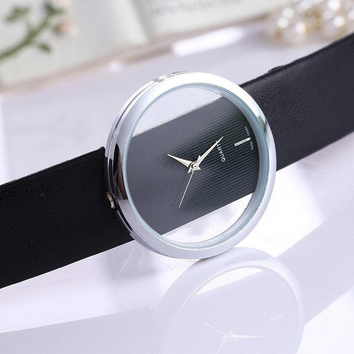 Chic Clear Dial Quartz Timepiece