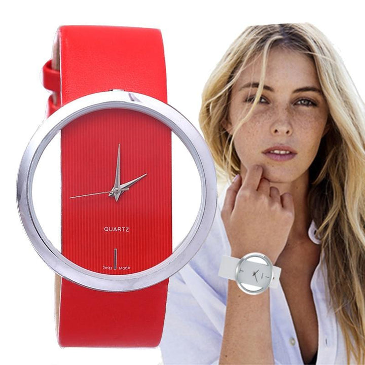 Chic Clear Dial Quartz Timepiece