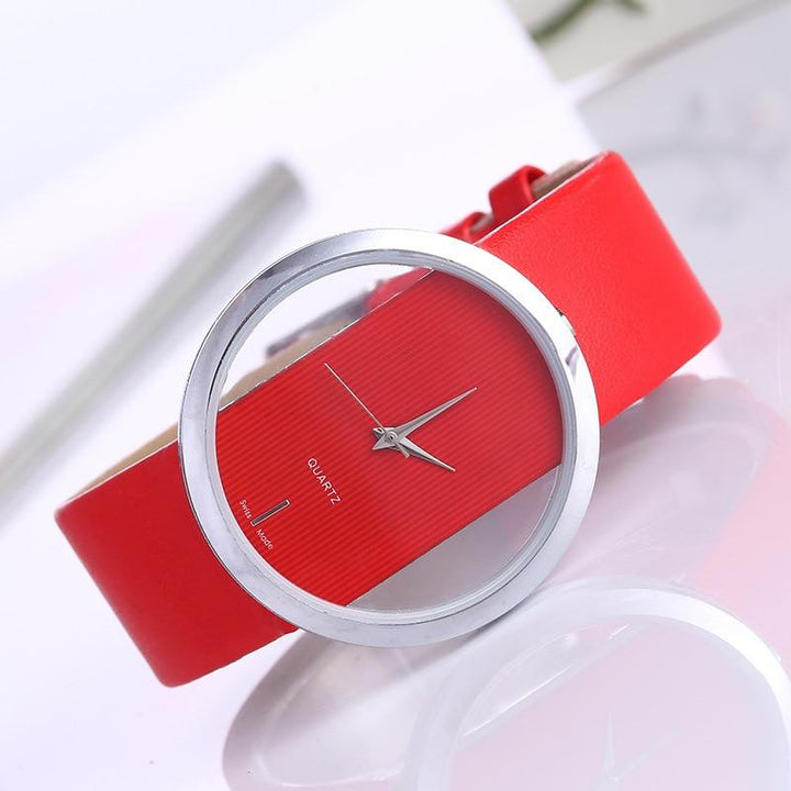 Chic Clear Dial Quartz Timepiece