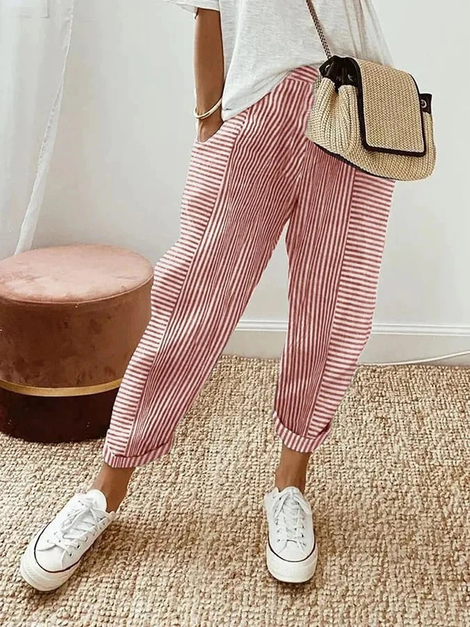 Amalia | Summer Striped Trousers
