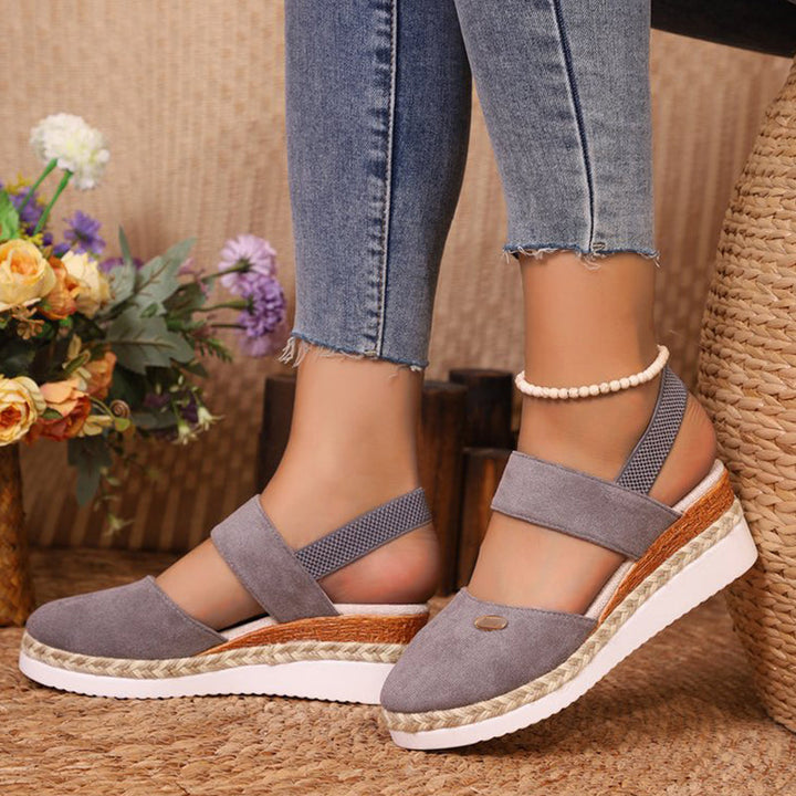 Pia - Strappy Low Wedge Sandals