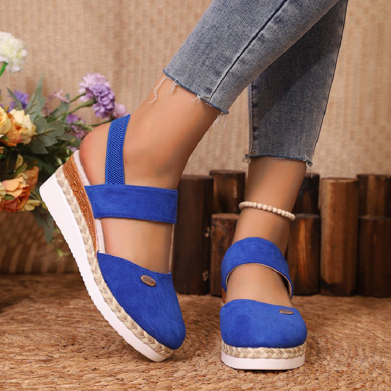 Pia - Strappy Low Wedge Sandals