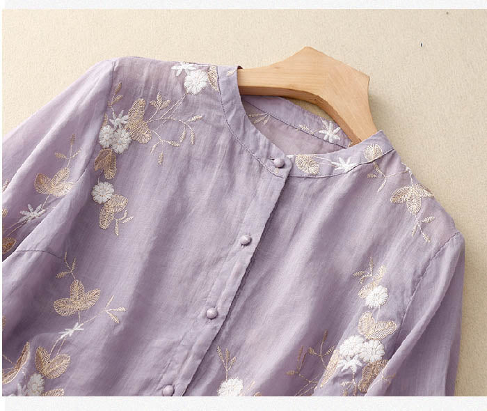 Althea™ | Embroidered Cotton Blouse