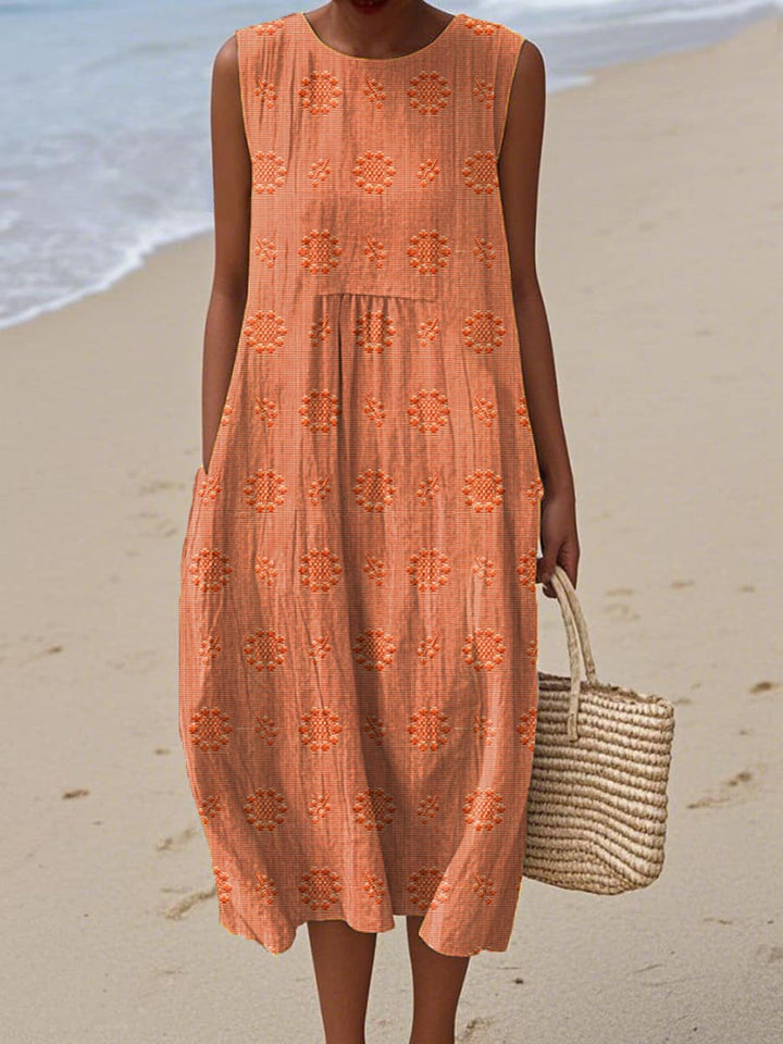 Leena - Sleeveless Midi Dress – Airy Freedom, Everyday Charm