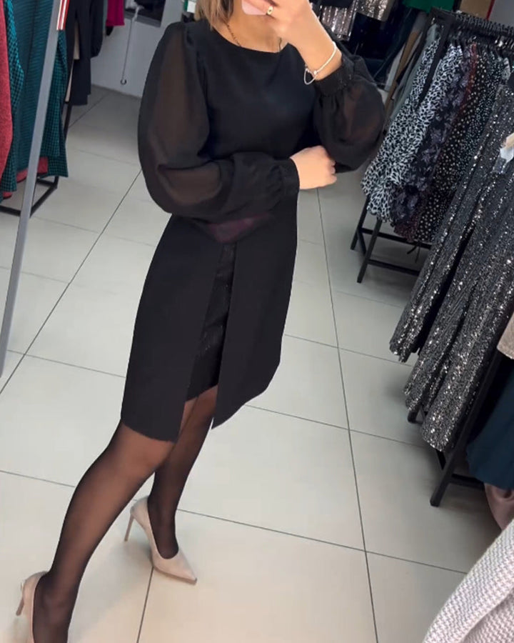 Lina | Elegant Solid-Coloured Dress