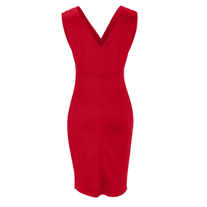 BRENDA | Fitted Dress with V-Neck and Split