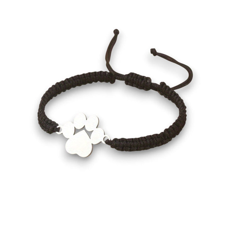 Red Paw Bracelet with Braided Cord Merle in Rosendal