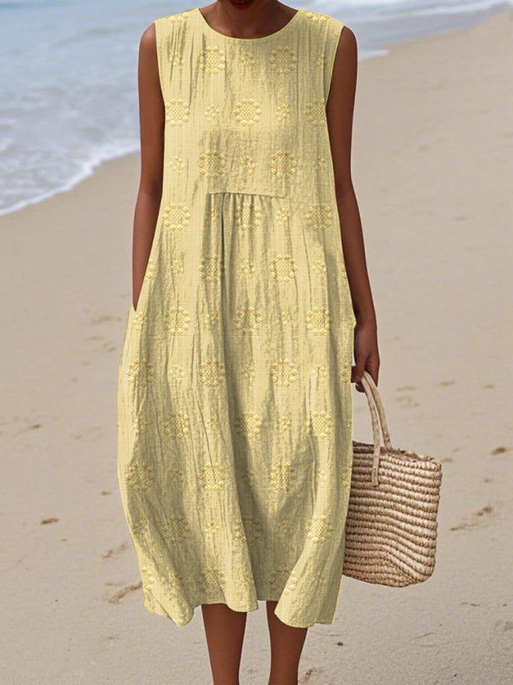 Leena - Sleeveless Midi Dress – Airy Freedom, Everyday Charm