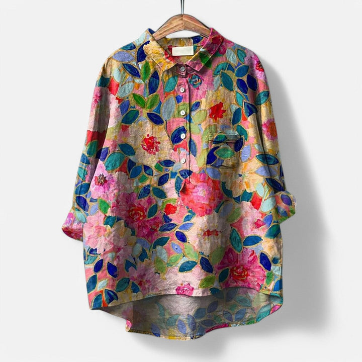 Frida Dog Mama | Stylish Modern Blouse Featuring Artistic Prints