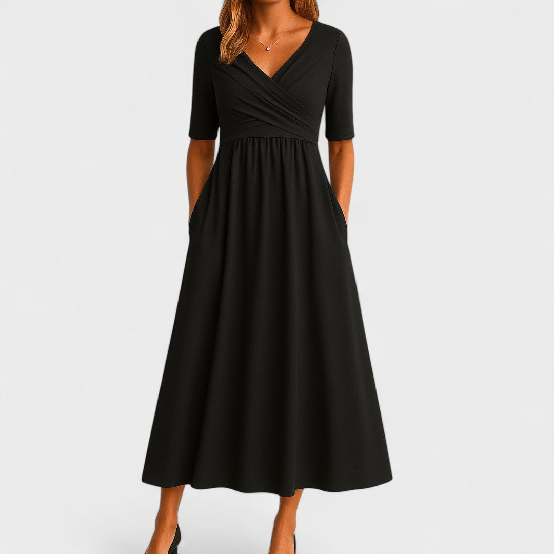 Claribel | Chic Midi Dress – Classic Elegance Meets Daily Comfort