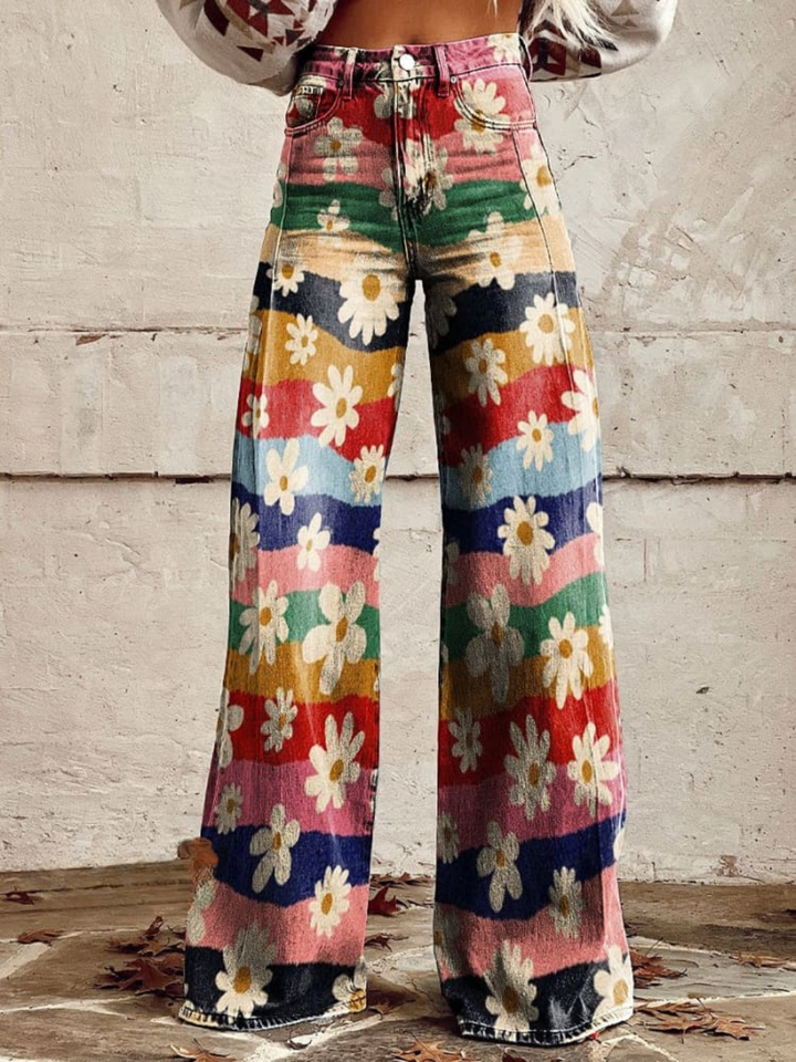 VANESSA | Vintage Floral Baggy Trousers