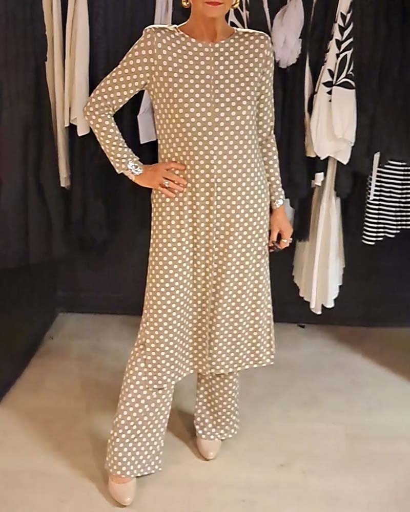 Julia | Chic Polka Dot Split Suit