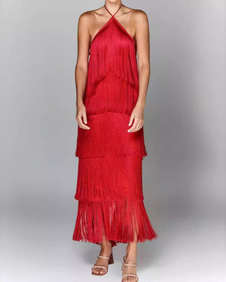 EVA | DRESS WITH TASSEL DETAILS