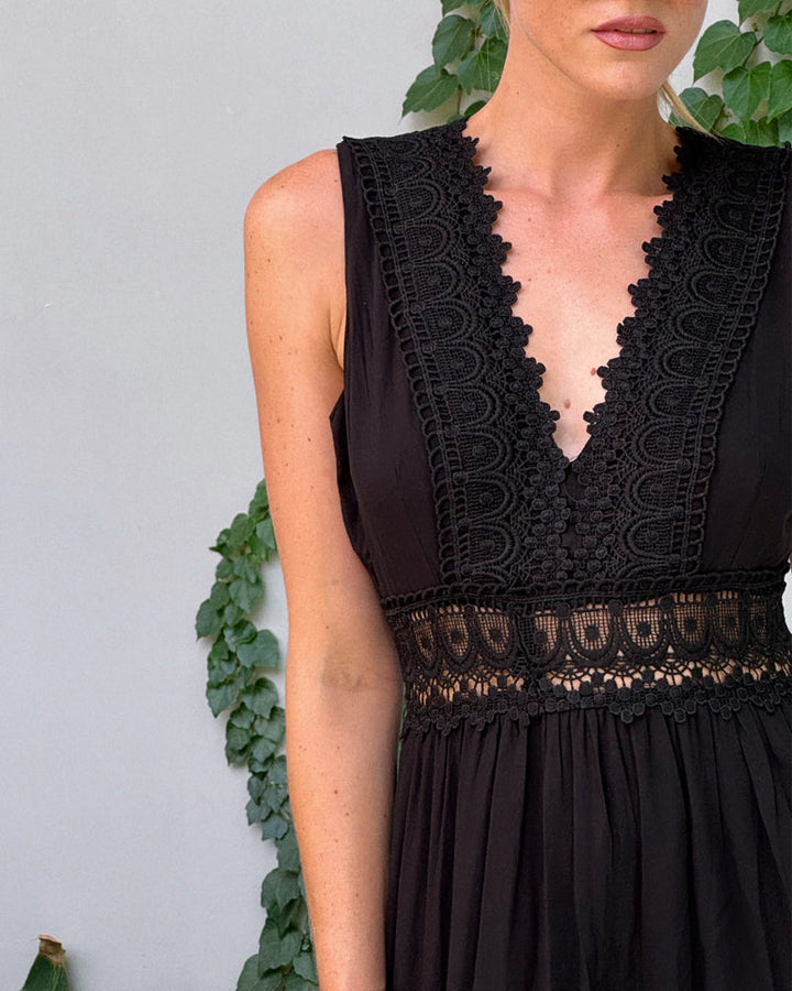 Elva | Lace V-Neck Tank Dress