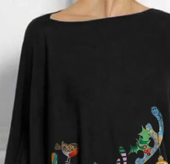 Janelle | Long Sleeve Boat Neck Top