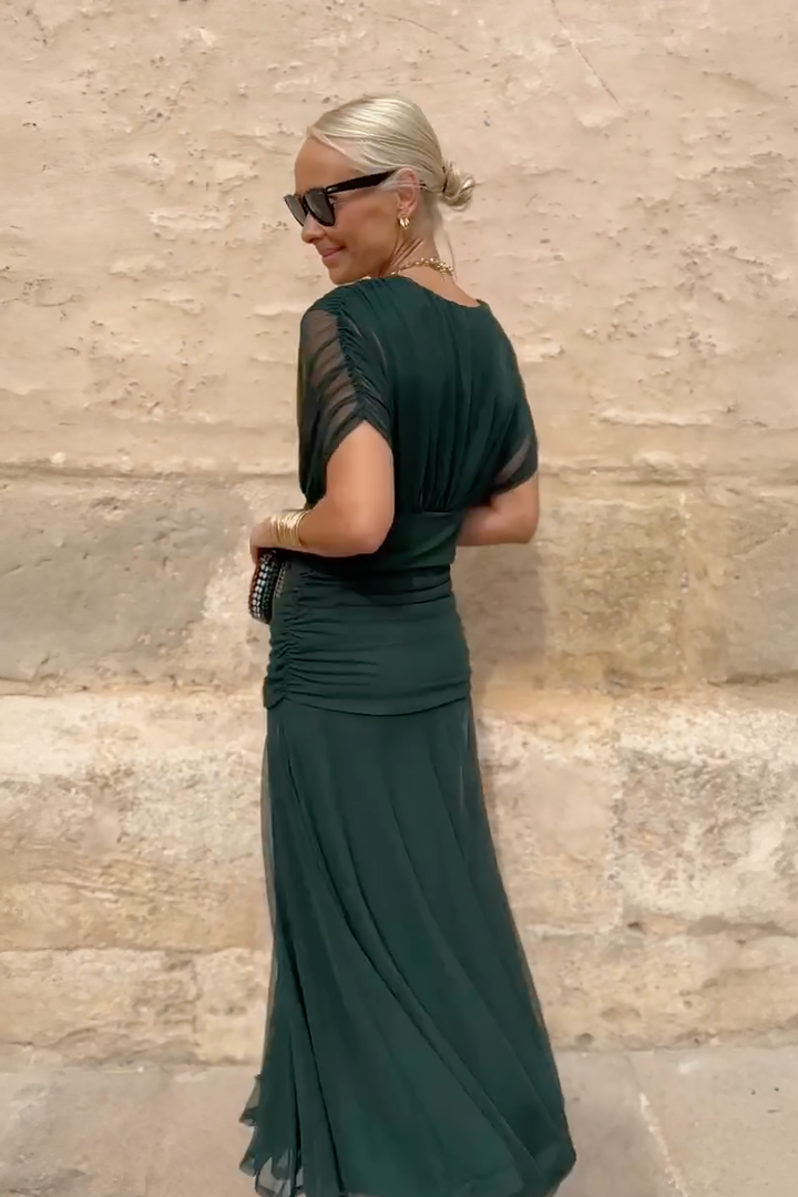 ALMA - LONG DRESS WITH V-NECK