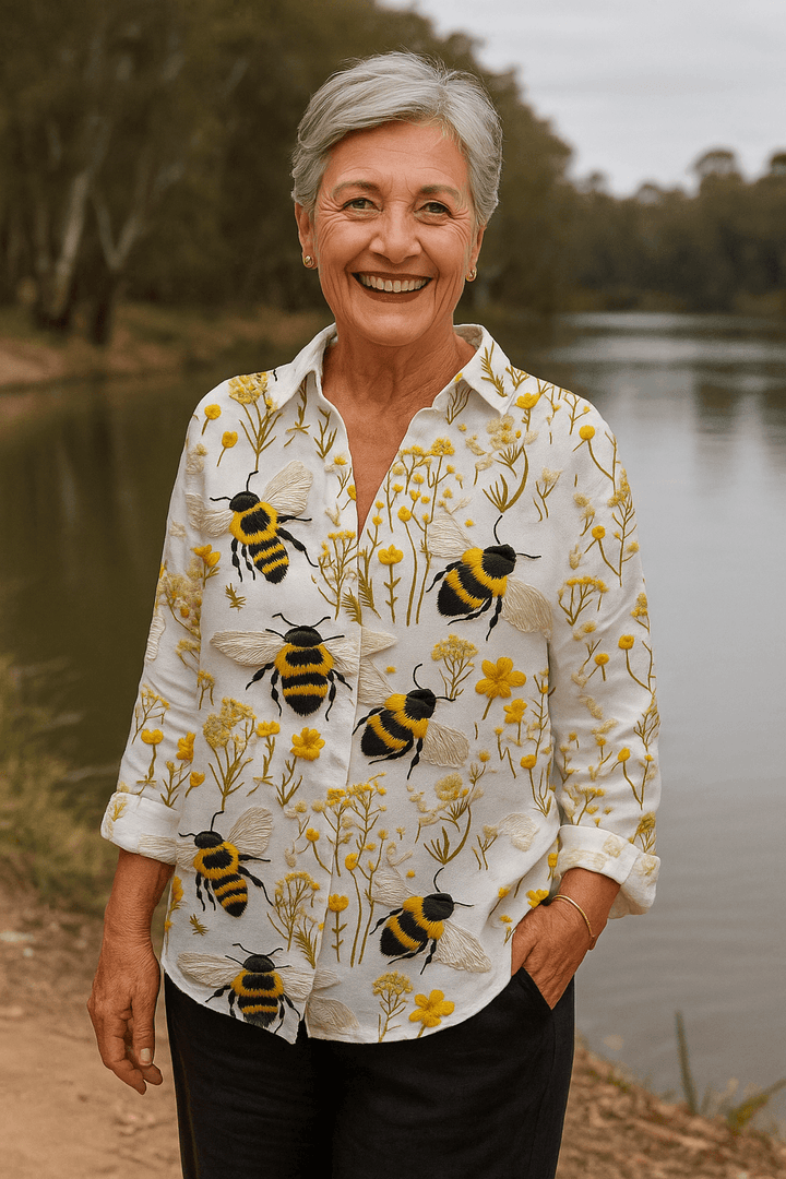 Fiorine | Luxe Golden Bee Blouse