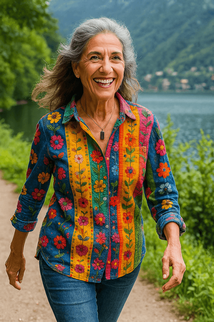 Jesse | Retro-Inspired Printed Blouse