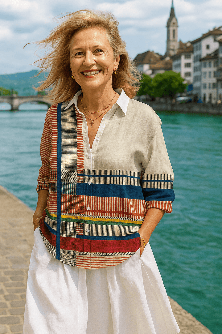 Freyja | Artistic Print Blouse