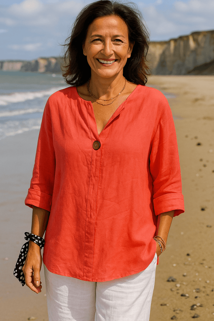 Mira | Relaxed V-Neck Top