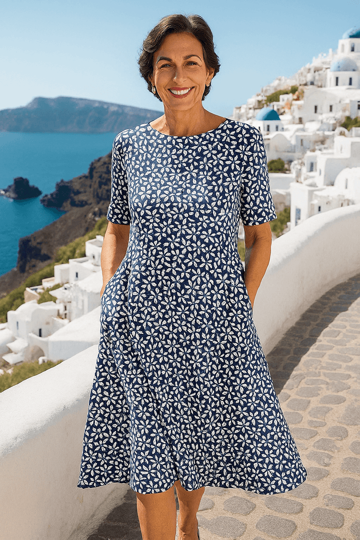 Annie | Ocean Breeze Floral Dress