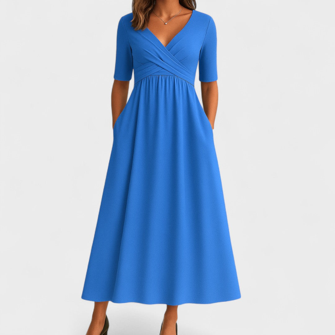 Claribel | Chic Midi Dress – Classic Elegance Meets Daily Comfort